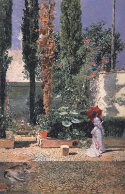 Marsal, Mariano Fortuny y Garden of Fortuny's House (nn02) Germany oil painting art